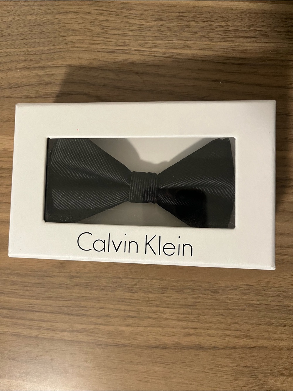 Calvin Klein Black Textured Bow Tie